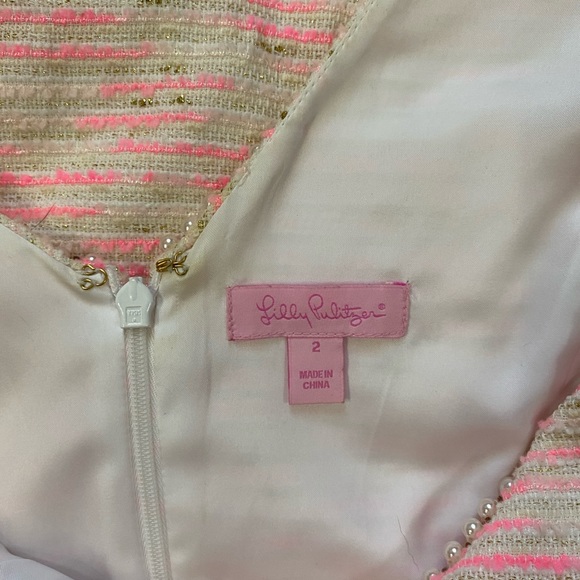 Lily Pulitzer Pearl Detail Fitted Shift Dress - Picture 4 of 6